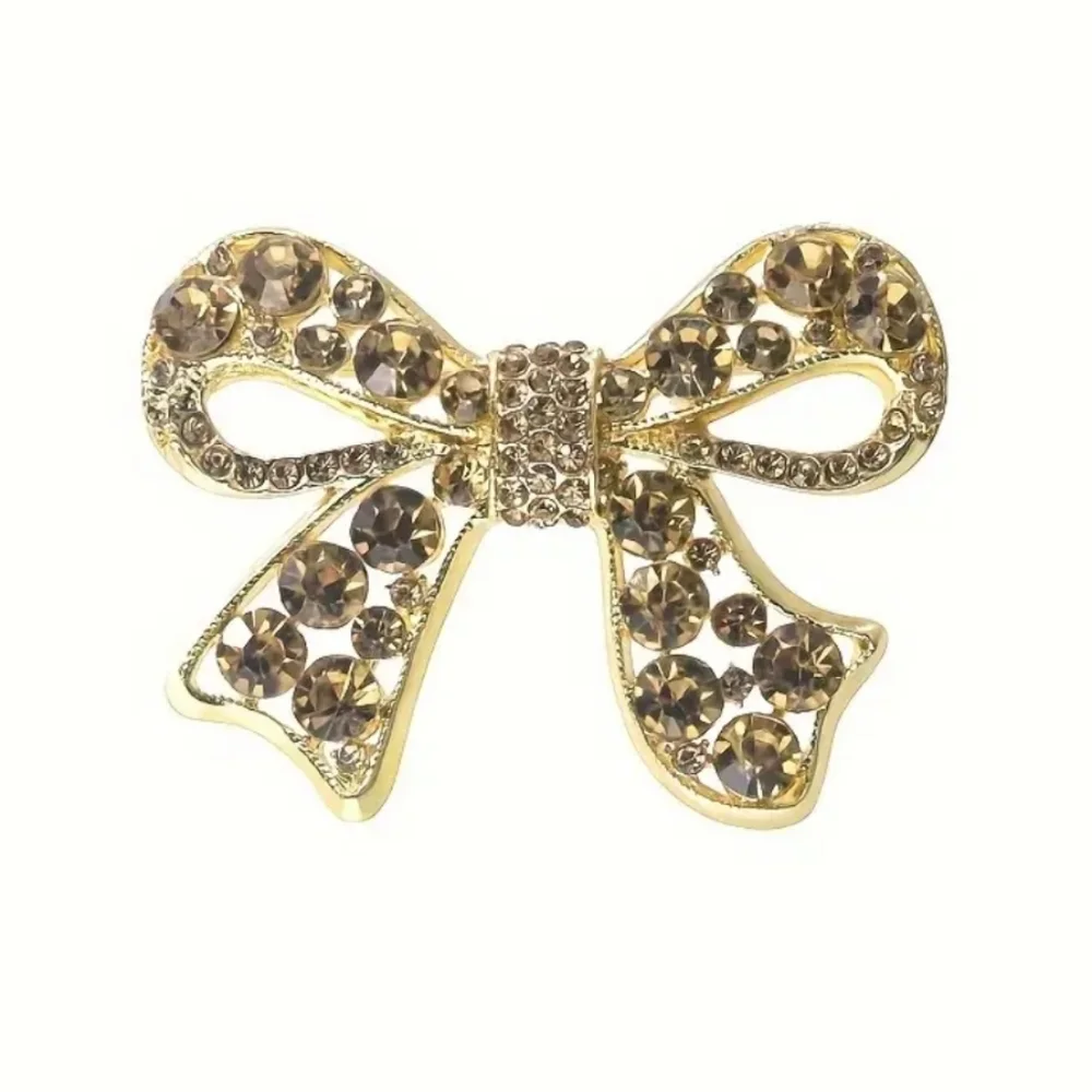 NEW!  Rhinestone bow brooch - Picture 6 of 6